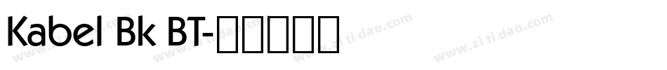 Kabel Bk BT字体转换